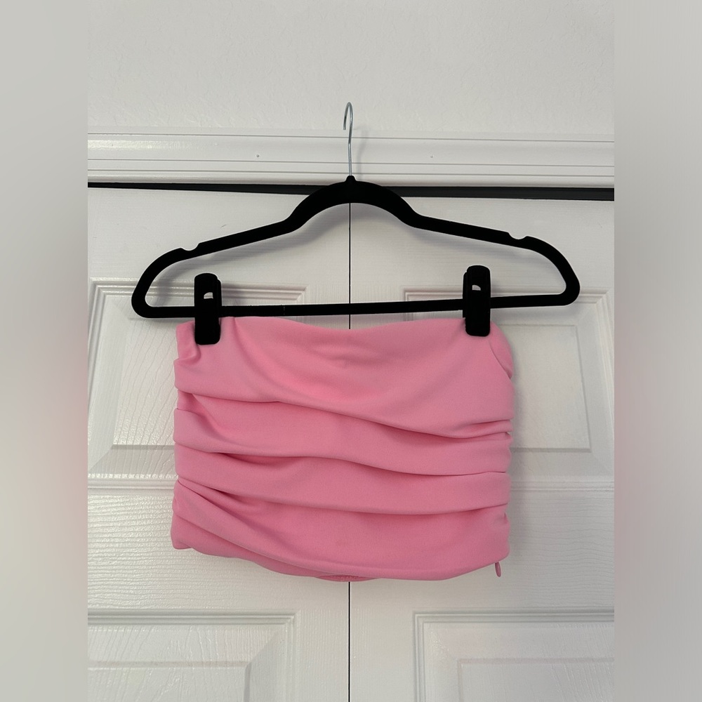 Zara pink crop top corset style - XS